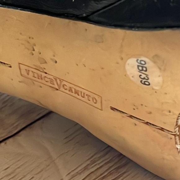 Vince Camuto Black Leather Stiletto Heels Size 9B/38 - Picture 13 of 13